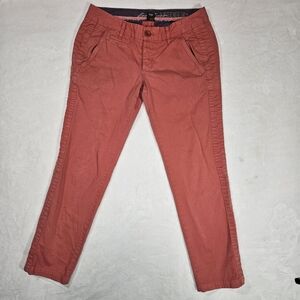 Eddie Bauer Womens 6P Legend Wash Boyfriend Relax Coral Orange Pants